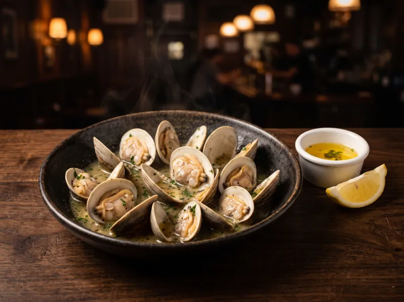 Steamed Clams at Steamers Stonewall Tavern