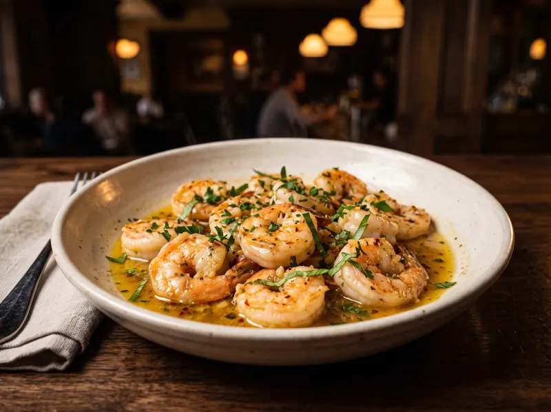 Shrimp Scampi at Steamers Stonewall Tavern