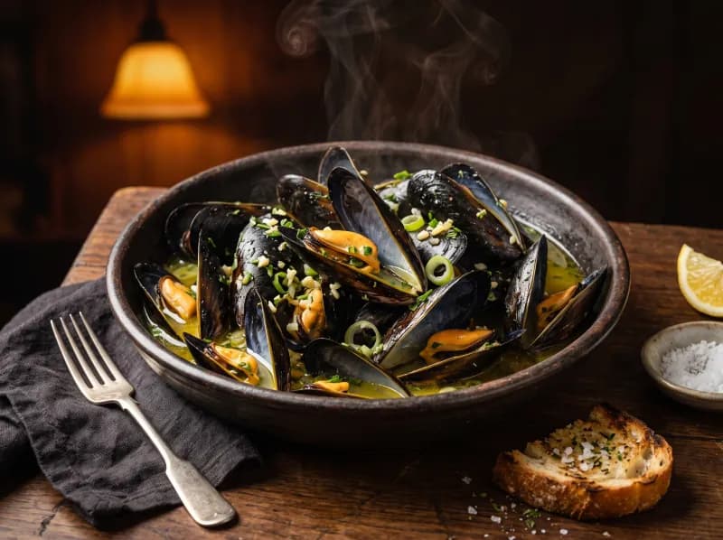Mussels ala DeNapoli at Steamers Stonewall Tavern