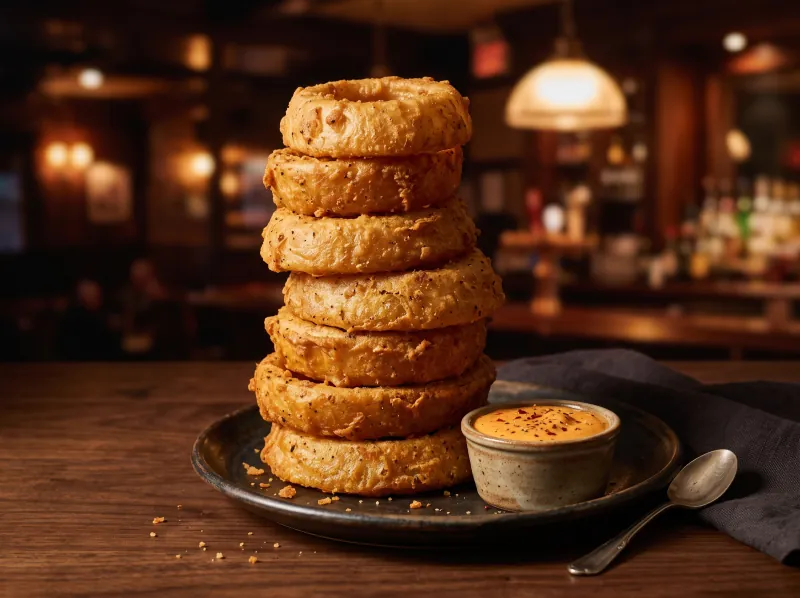 Steak-Cut Onion Rings at Steamers Stonewall Tavern