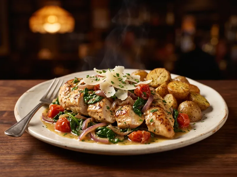 Scampi Chicken at Steamers Stonewall Tavern