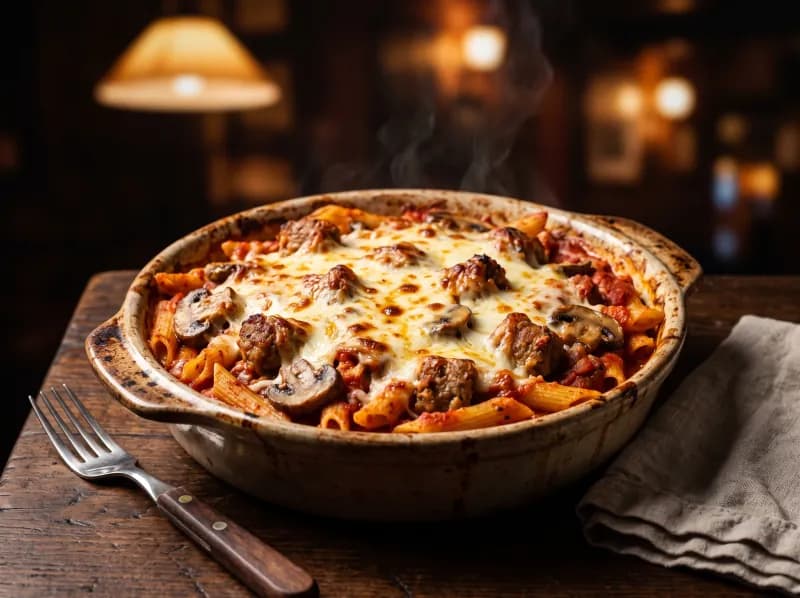 Baked Penne at Steamers Stonewall Tavern
