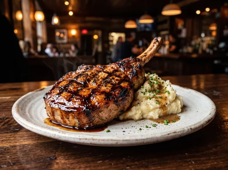 Italian BBQ Chop at Steamers Stonewall Tavern